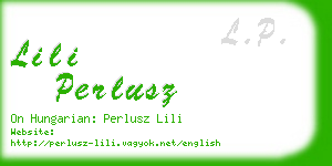 lili perlusz business card